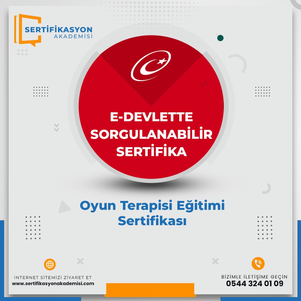 Oyun Terapisi Eğitimi Sertifikası Oyun Terapisi Eğitimi Sertifikası