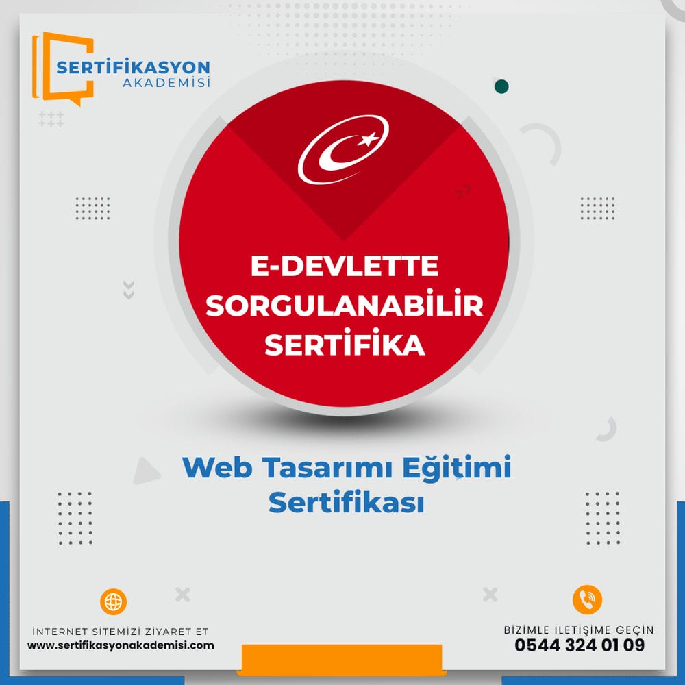 Web Tasarımı Eğitimi Sertifikası Web Tasarımı Eğitimi Sertifikası