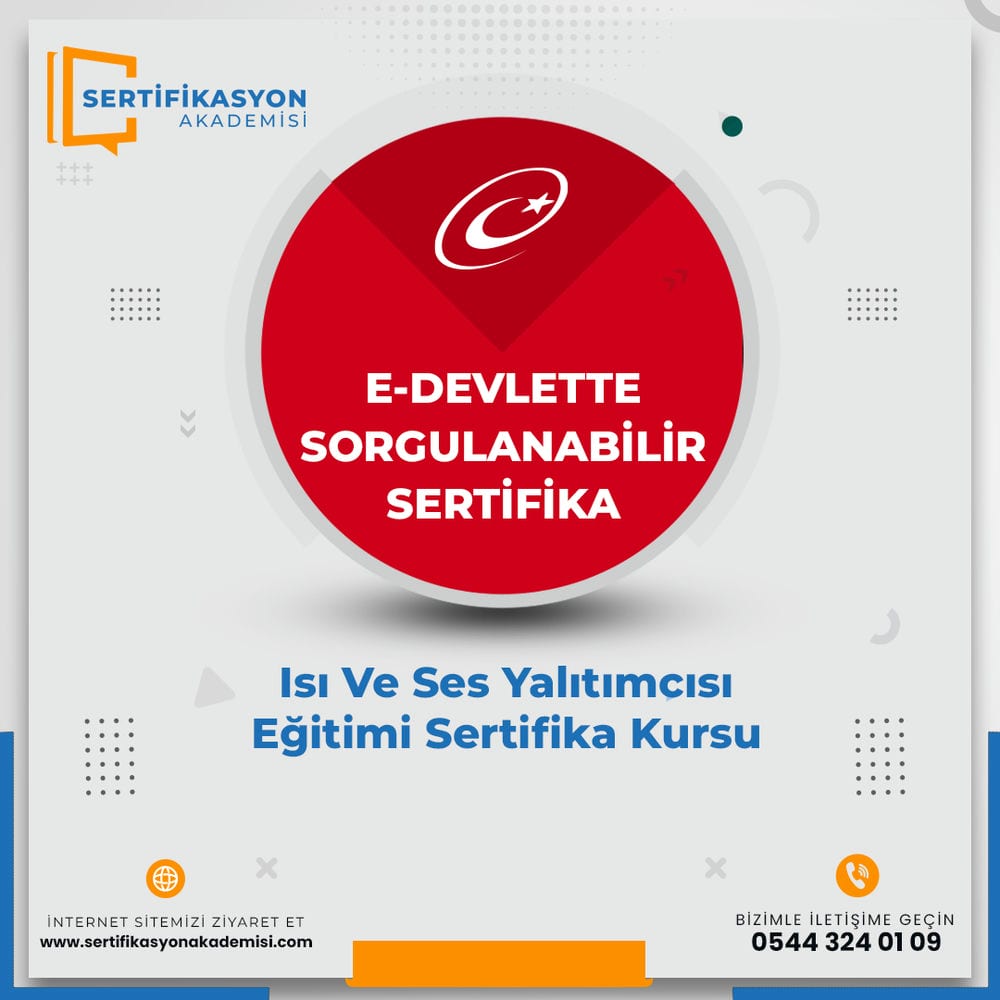 Isı Ve Ses Yalıtımcısı Eğitimi Sertifika Kursu Isı Ve Ses Yalıtımcısı Eğitimi Sertifika Kursu