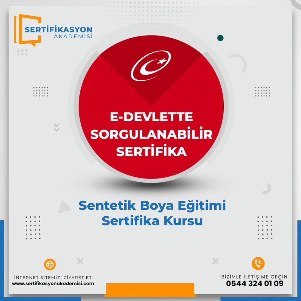Sentetik Boya Eğitimi Sertifika Kursu Sentetik Boya Eğitimi Sertifika Kursu
