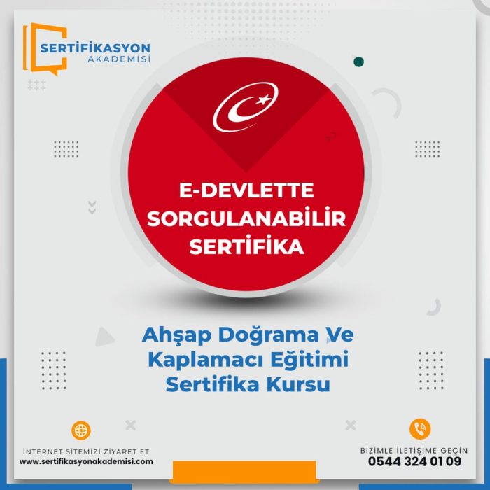 Ahşap Doğrama Ve Kaplamacı Eğitimi Sertifika Kursu