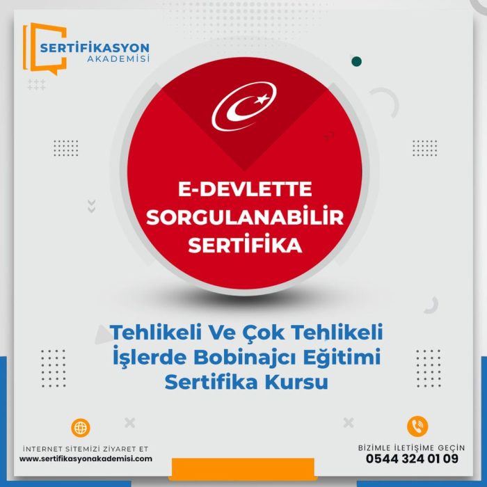 Tehlikeli Ve Çok Tehlikeli İşlerde Bobinajcı Eğitimi Sertifika Kursu