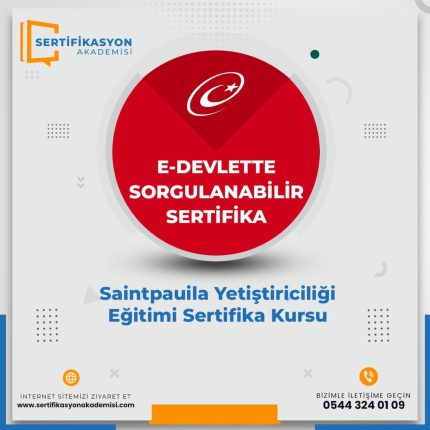 Saintpauila Yetiştiriciliği Eğitimi Sertifika Kursu