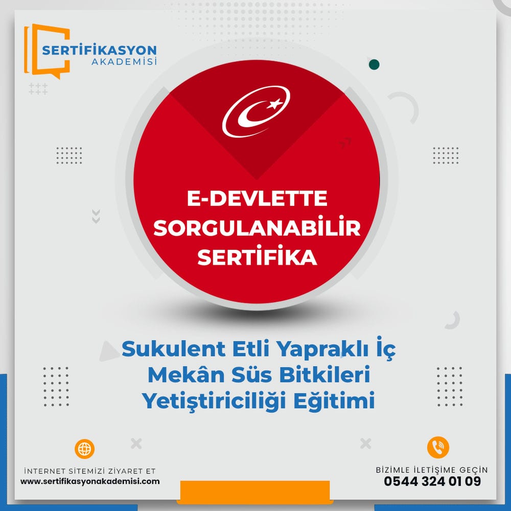 Sukulent Etli Yapraklı İç Mekân Süs Bitkileri Yetiştiriciliği Eğitimi Sertifika Kursu Sukulent Etli Yapraklı İç Mekân Süs Bitkileri Yetiştiriciliği Eğitimi Sertifika Kursu