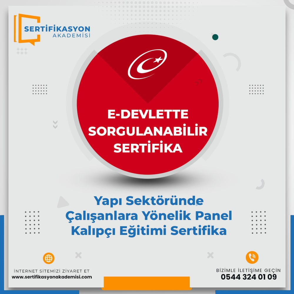 Yapı Sektöründe Çalışanlara Yönelik Panel Kalıpçı Eğitimi Sertifika Kursu Yapı Sektöründe Çalışanlara Yönelik Panel Kalıpçı Eğitimi Sertifika Kursu
