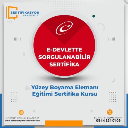 Yüzey Boyama Elemanı Eğitimi Sertifika Kursu